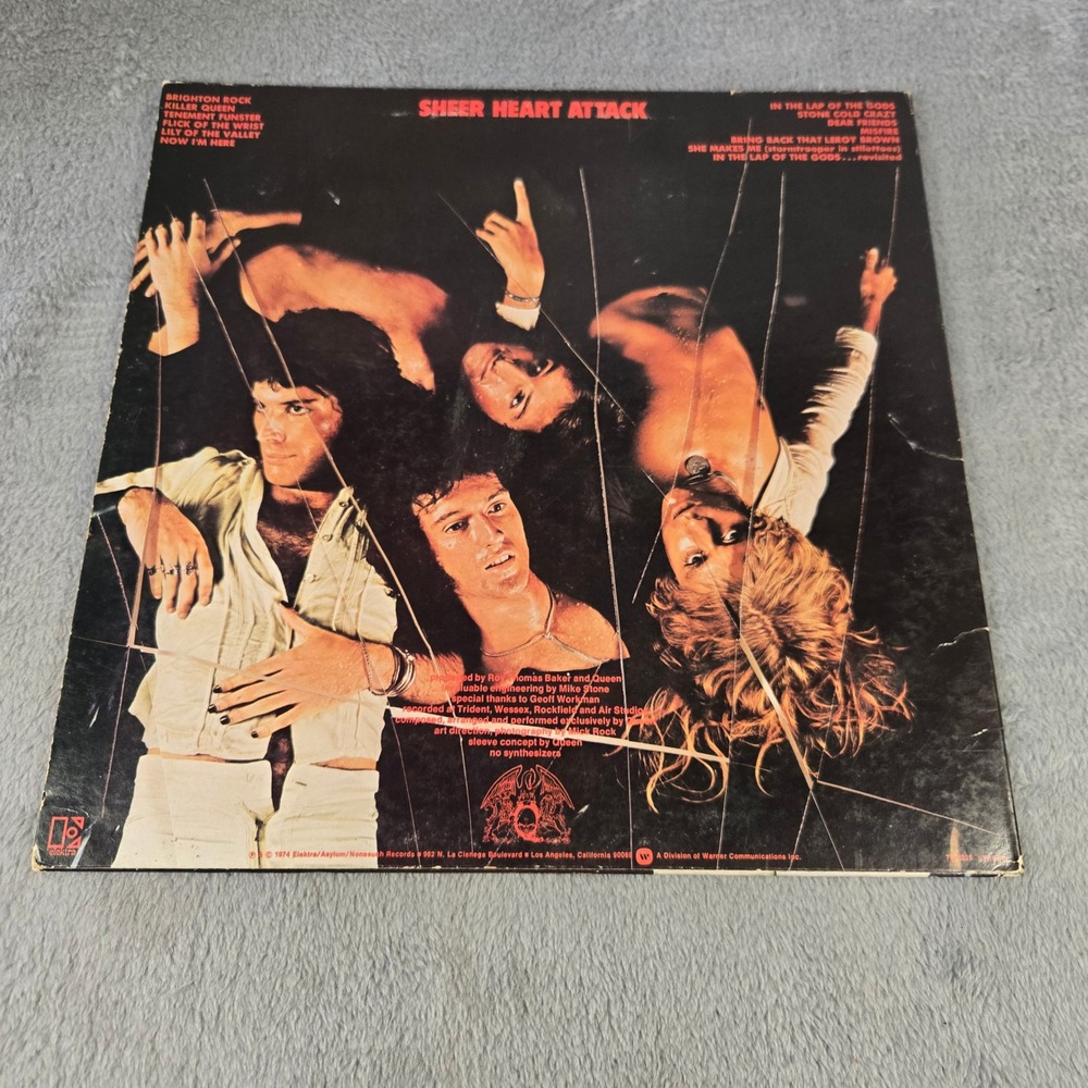 Queen Sheer Heart Attack Vinyl LP 1974 Elektra 7E-1026 Killer Queen Rock Record